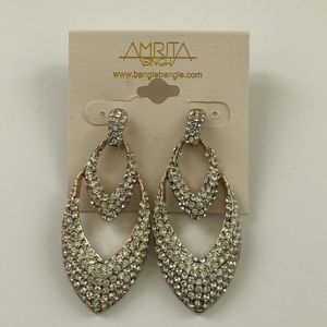Amrita Singh Gold Tone Pave Earrings